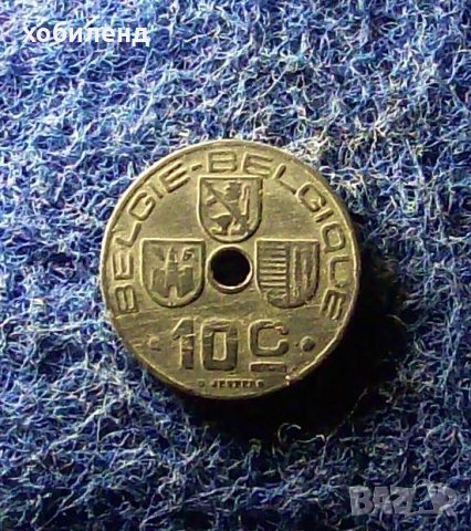 10 цента Белгия 1944 - цинк, снимка 2 - Нумизматика и бонистика - 26485280