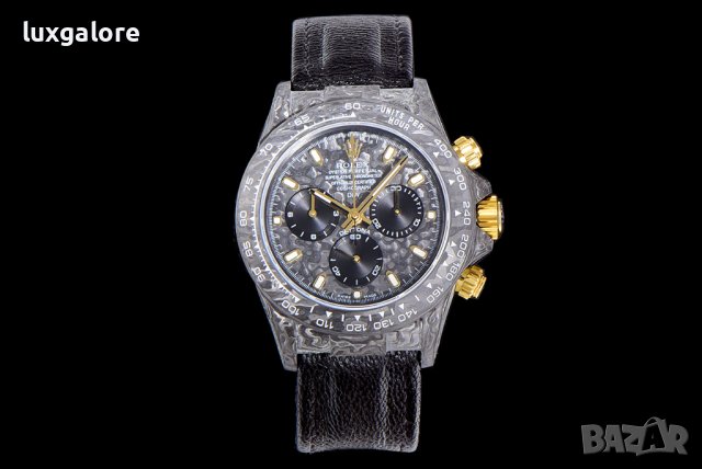 Мъжки часовник Rolex DiW Black and Gold Rolex Daytona с автоматичен швейцарски механизъм