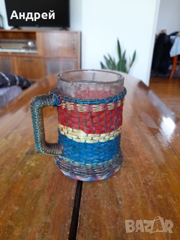 Стара плетена халба,чаша, снимка 3 - Други ценни предмети - 40876341