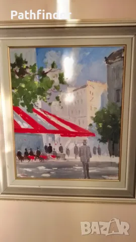 Красива авторска картина. Дания.Масло с подпис.  , снимка 6 - Картини - 44642837