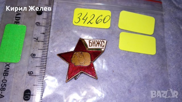 БНЖС Стара ЕМАЙЛИРАНА РЯДКА БРОНЗОВА СОЦ НРБ ЗНАЧКА ЖЕНСКИ СЪЮЗ 34260, снимка 3 - Колекции - 38970046