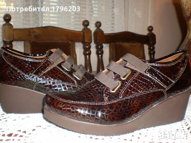 Чисто нови дамски обувки от естествена кожа, снимка 4 - Дамски обувки на ток - 27019943