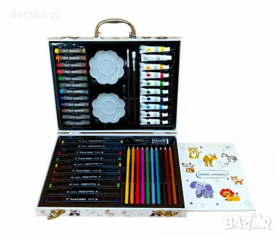 кт за оцветяване в бял куфар 68части, снимка 2 - Рисуване и оцветяване - 49592010