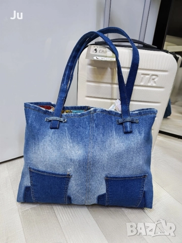 Дънкова чанта тип торба деним лека и удобна Нова!! , снимка 2 - Чанти - 48790970