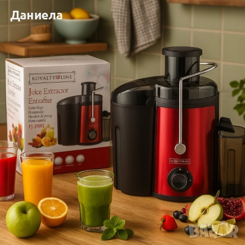 Сокоизстисквачка Royalty Line PJ-19001, 700W, 2 скорости+Pulse, 0.450 ml, Система против капене, снимка 3 - Блендери - 51679576