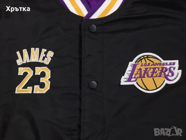 NBA Lakers LeBron James Varsity - Оригинално мъжко яке размер XL, снимка 8 - Якета - 52081302