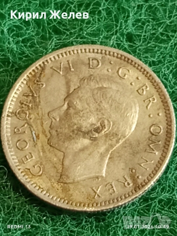 Четири монети 6 пенса 1948г. Великобритания Крал Джордж пети за КОЛЕКЦИЯ 53336, снимка 3 - Нумизматика и бонистика - 53148121