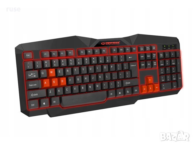 НОВА! USB Gaming клавиатура Esperanza EGK201R Tirionos, снимка 2 - Клавиатури и мишки - 43644572