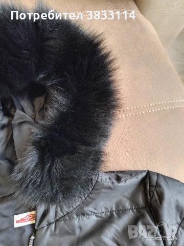 Дамско яке черен шушляк с естествен косъм, снимка 3 - Якета - 53172436