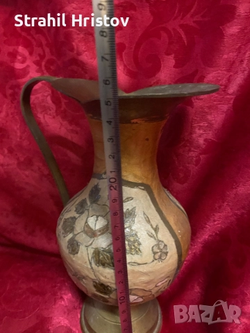 Ваза стара бронз, снимка 2 - Антикварни и старинни предмети - 52858062