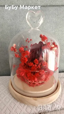 Вечна Роза в стъкленица, снимка 3 - Романтични подаръци - 48576996