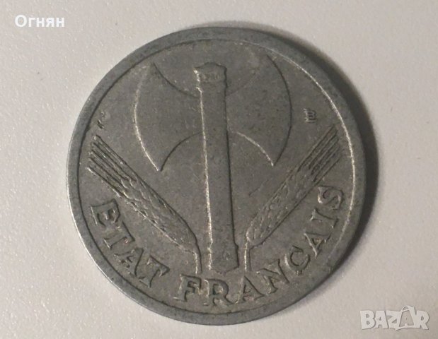 1 франк 1943 Франция, снимка 2 - Нумизматика и бонистика - 32622154