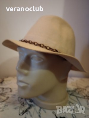 Мъжка филцова шапка с периферия Бежова, снимка 3 - Шапки - 39562507