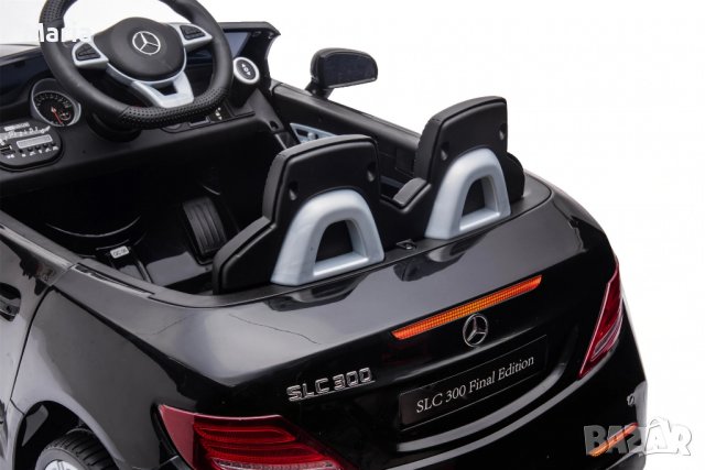 Акумулаторен КОЛА Licensed Mercedes Benz SLC300 12V с меки гуми с Кожена седалка, снимка 15 - Детски велосипеди, триколки и коли - 37014556