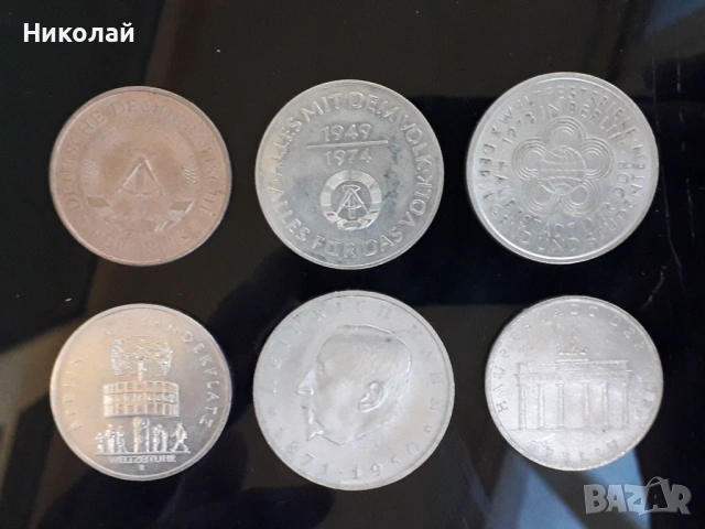лот от 6 броя юбилейни монети Германия, снимка 2 - Нумизматика и бонистика - 53473172