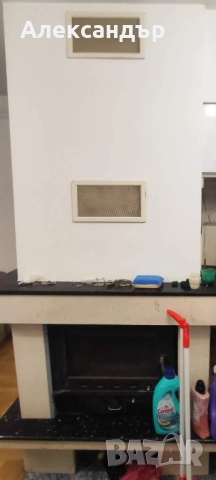 Чугунена камина на дърва с водна риза