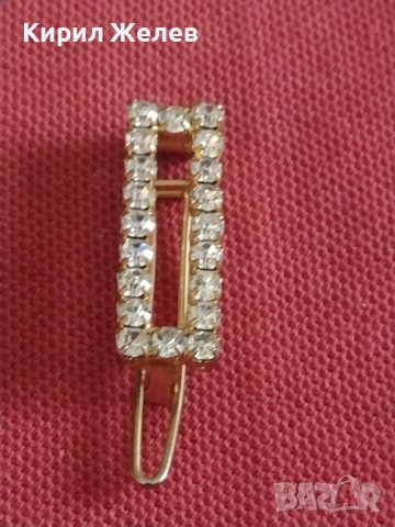 Арт кристално украсена брошка накит украшение 42724, снимка 3 - Други - 43725692