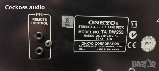ДЕК ONKYO TA-RW255, снимка 5 - Декове - 53108978