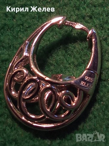 ПРЕКРАСНА АЖУРНА АРТ СРЕБЪРНА ОБЕЦА РОДИРАНО СРЕБРО 925 МНОГО КРАСИВА БУТИКОВА 27322, снимка 2 - Обеци - 36795458