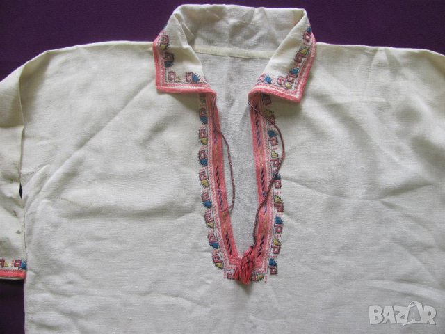 19 век Фолк Арт Детски Костюм ръчна бродерия, снимка 7 - Антикварни и старинни предмети - 35196381