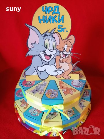 Картонена торта Том и Джери, снимка 3 - Други - 33049417