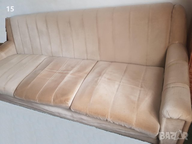 Диван, бежов, разтегателен