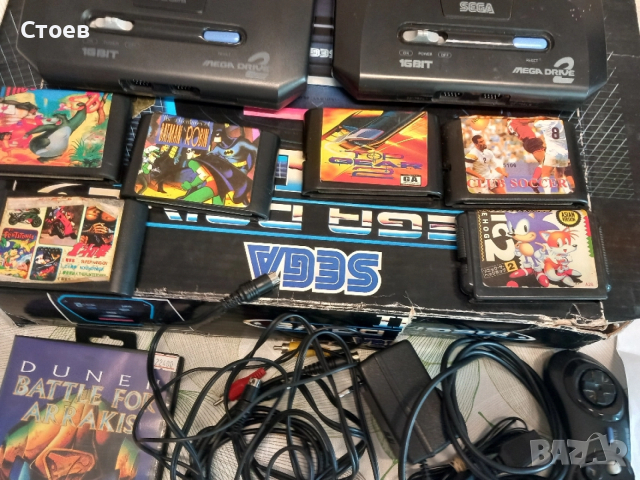 Продавам SEGA MEGA DRIVE 2 - 2 конзоли с 1 джойстик и дискети, снимка 2 - Други игри и конзоли - 52703470