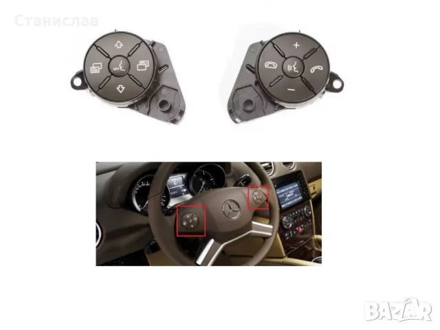 Mercedes ML W164 Facelift Капачета за волан с основа , снимка 3 - Части - 50222681