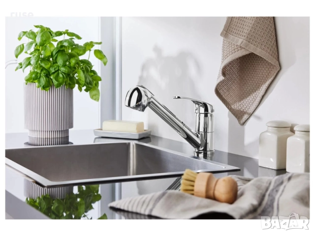 НОВИ! Смесител за мивка с изтеглящ се душ хром, снимка 6 - Смесители - 51693745