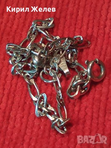 КРАСИВА НЕЖНА СРЕБЪРНА ГРИВНА СРЕБРО 925 ПЛЕТКА КАРТИЕ със СРЕБЪРНО СЪРЧИЦЕ 27385, снимка 4 - Гривни - 36795325