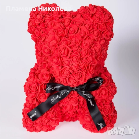 Червено мече от рози. Перфектният подарък за свети Валентин. Височина: 25см, снимка 3 - Романтични подаръци - 53093710