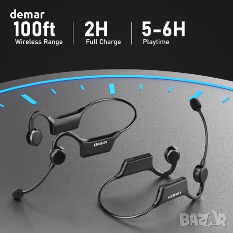 KIMAFUN IP67 Водоустойчив безжичен фитнес микрофон, 2.4G,за двама души, снимка 5 - Микрофони - 52709554