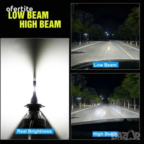 ✅ LED 🔝 H7 / 50W / 6000k, снимка 4 - Аксесоари и консумативи - 52831567
