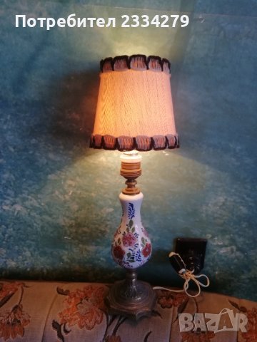 Порцеланови настолни лампи стари,изработка в Италия , снимка 12 - Настолни лампи - 41856637