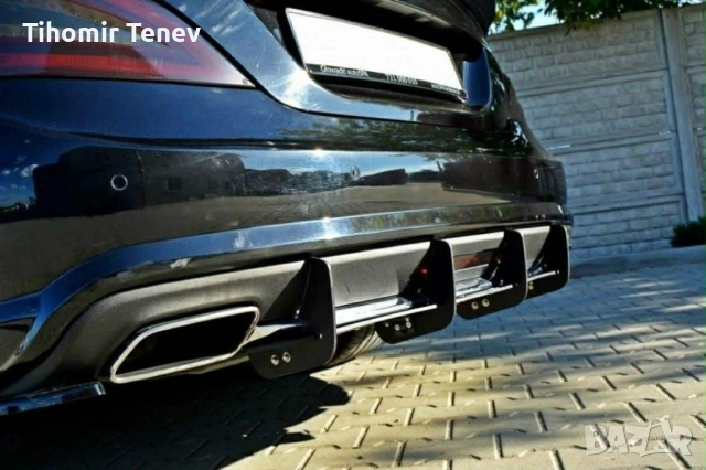 Добавка за задна броня за Mercedes Benz CLS W218 AMG line (2011-2014), снимка 7 - Аксесоари и консумативи - 52675595