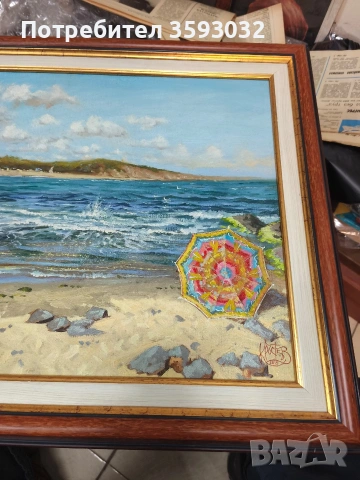 Масло върху платно Юлиан Кръстев , снимка 4 - Картини - 53390125