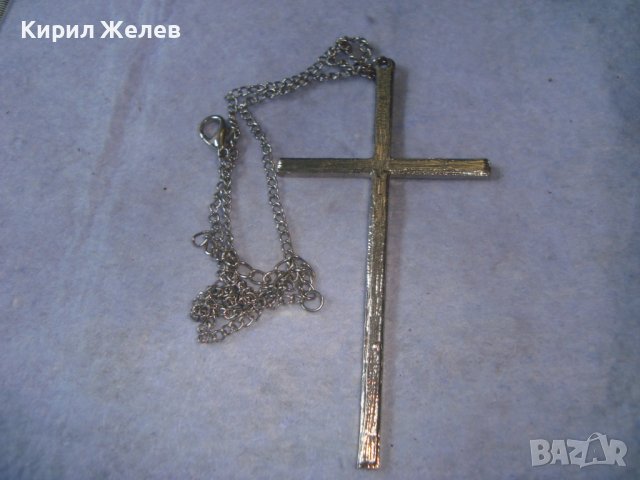 ПОСРЕБРЕН КРЪСТОВИДЕН МОДЕН АРТ МЕДАЛЬОН с КРИСТАЛИ и ВЕРИЖКА 31535, снимка 6 - Колиета, медальони, синджири - 36901755