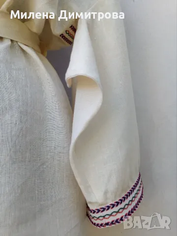 Ленено кимоно / Кимоно от американ и дантела ръчна изработка , снимка 8 - Сака - 48845116