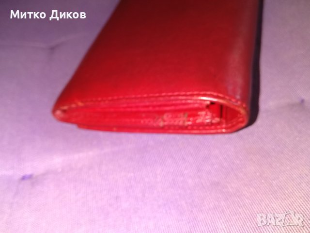 Марково портмоне Бонд 185х100мм естествена кожа винено, снимка 5 - Портфейли, портмонета - 40487387