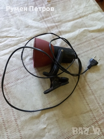 Нощна лампа със щипка, БГ, соц , снимка 5 - Антикварни и старинни предмети - 51845504