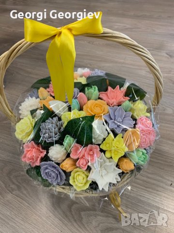 Подаръци от ароматен глицеринов сапун , снимка 3 - Изкуствени цветя - 39831566