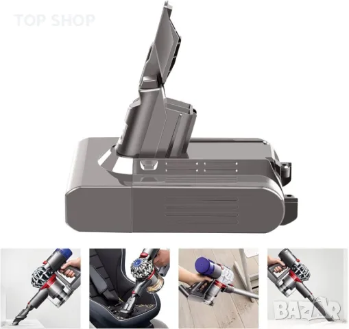 Комплект батерия и филтри за Dyson V7 5000mAh 21,6V литиева V7, снимка 7 - Прахосмукачки - 48815679