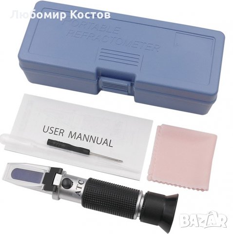 Рефрактометър за измерване на захари в разтвори по скала на Брикс 0 – 32%, снимка 3 - Други инструменти - 32773713
