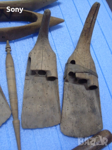 Стари паламарки, совалки, сърп, вретено- комплект., снимка 4 - Антикварни и старинни предмети - 52495897