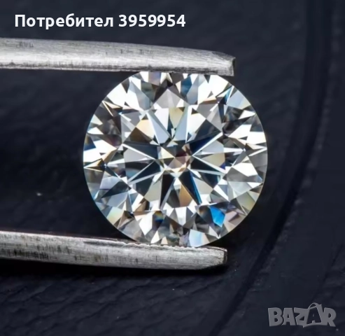 Мойсанит 3.5 карата 9.5мм, снимка 2 - Други - 52145536