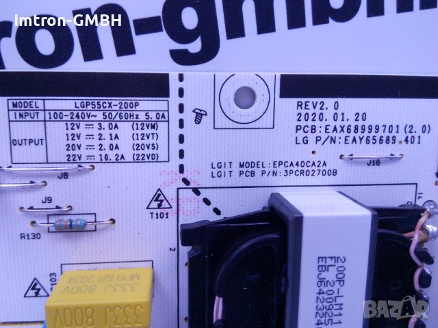 Захранване Power Supply Board EPCA40CA2A / EAX68999701(2.0) LG 55BX6LB, снимка 2 - Части и Платки - 37593916