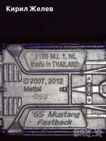 Метална количка спортен модел MUSTANG FASTBACK MADE IN THAILAND за КОЛЕКЦИОНЕРИ 19327, снимка 7 - Колекции - 43707338