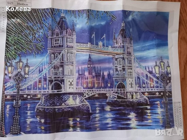 Диамантен гоблен "Тауър Бридж", снимка 2 - Гоблени - 43799395