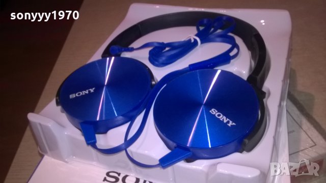 SONY HEADPHONES-NEW BLUE, снимка 1 - Слушалки и портативни колонки - 26647143