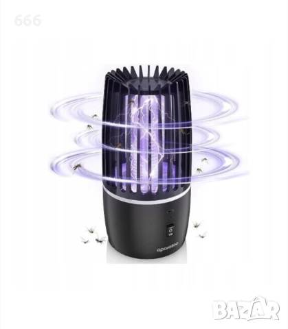 2 в 1 UV лампа за насекоми, електрическа дръжка, 10.5x20.8 см,, снимка 3 - Друга електроника - 52875918